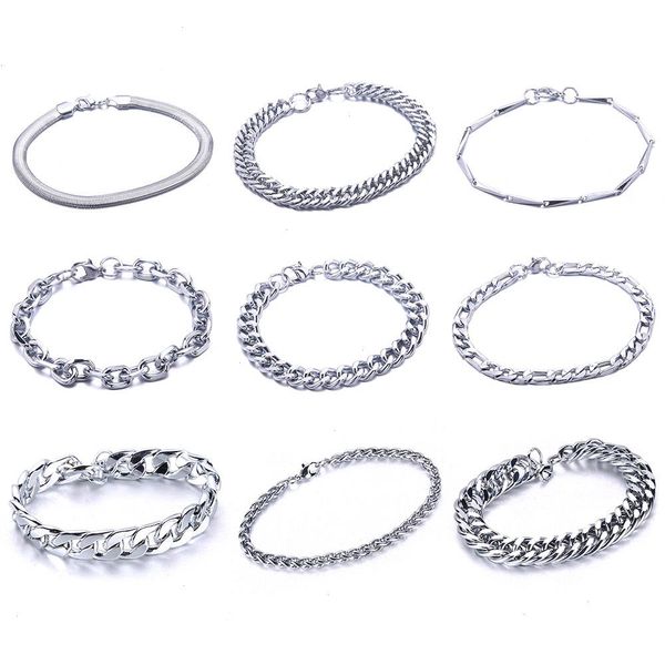 20cm chain bracelet strand stainless steel curb cuban link bracelets for women, Black
20cm chain bracelet strand stainless steel curb cuban link bracelets for women, Black