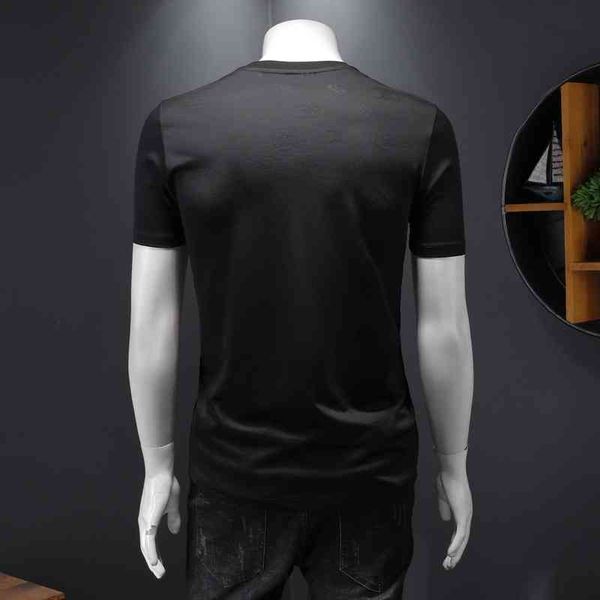 men's clothing brand 2022 summer new jacquard mercerized cotton short sleeve t-shirt round neck fashion casual short sleeve t-shirt, White;black
men's clothing brand 2022 summer new jacquard mercerized cotton short sleeve t-shirt round neck fashion casual short sleeve t-shirt, White;black