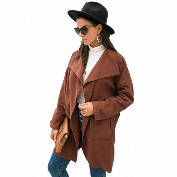 women's wool & blends autumn women coats 2022 casual cardigan jackets woolen overcoat elegant open front long sleeve ladies solid coat, Black
women's wool & blends autumn women coats 2022 casual cardigan jackets woolen overcoat elegant open front long sleeve ladies solid coat, Black