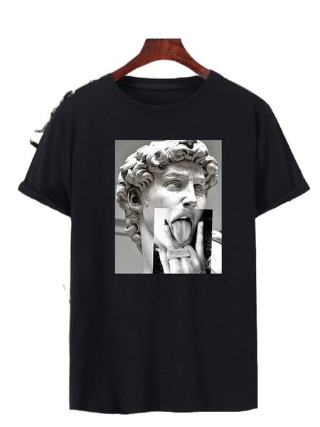 men figure graphic tee c4ke#, White;black