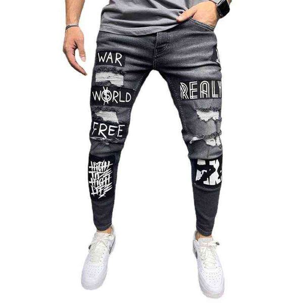 2022new skinny jeans men's spring middle waist micro elastic street motorcycle tight leggings, Blue
2022new skinny jeans men's spring middle waist micro elastic street motorcycle tight leggings, Blue