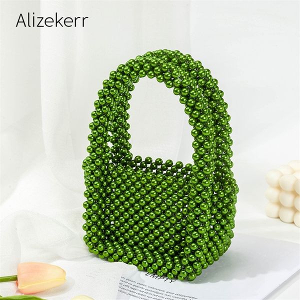 small square green pearl handbag women handmade kawaii handle beads chain crossbody purse girls hollow out shoulder bag cute 220809
small square green pearl handbag women handmade kawaii handle beads chain crossbody purse girls hollow out shoulder bag cute 220809