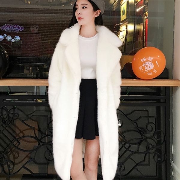 winter faux mink fur coat women thicken warm plush coats luxury long fur jacket plus size loose outerwear female t200507, Black
winter faux mink fur coat women thicken warm plush coats luxury long fur jacket plus size loose outerwear female t200507, Black