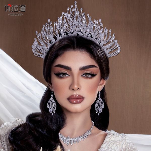 luxury headpieces diamond tiara earrings set baroque crystal bridal headwear crown rhinestone with wedding jewelry hair accessories diamond, Silver
luxury headpieces diamond tiara earrings set baroque crystal bridal headwear crown rhinestone with wedding jewelry hair accessories diamond, Silver