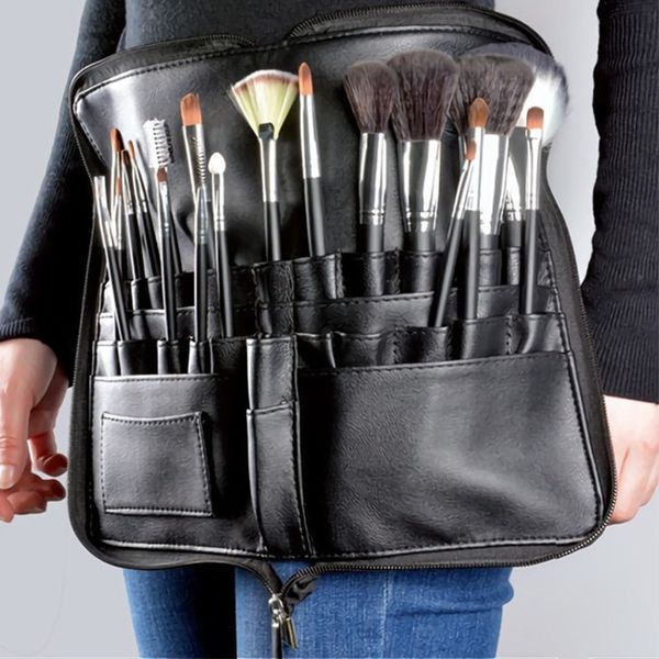 multi-function large capacity black pu cosmetic bag waist bag makeup brush bag with belt for professional makeup artist
multi-function large capacity black pu cosmetic bag waist bag makeup brush bag with belt for professional makeup artist