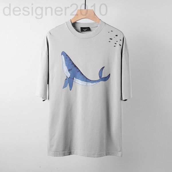 women's t-shirt designer family b 2022 spring and summer new couple whale print worn hole casual round neck short sleeve t-shirt men�, White
women's t-shirt designer family b 2022 spring and summer new couple whale print worn hole casual round neck short sleeve t-shirt men�, White