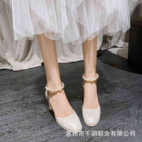 sandals baotou sandals women's thick heel leather summer pearl gentle evening wind hollow single shoes high heels women wmcl, Black
sandals baotou sandals women's thick heel leather summer pearl gentle evening wind hollow single shoes high heels women wmcl, Black
