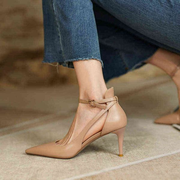 women's fashion single shoes comfortable french apricot one word with toe sandals female stiletto pointed toe work high heels t220730, Black
women's fashion single shoes comfortable french apricot one word with toe sandals female stiletto pointed toe work high heels t220730, Black