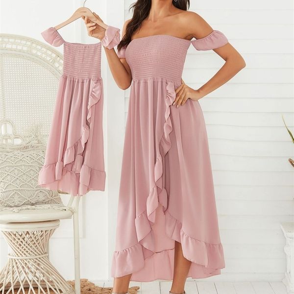 mother and daughter matching dress summer family clothes off shoulder short sleeve ruffle dress mommy and me dress outfits 220602, Blue
mother and daughter matching dress summer family clothes off shoulder short sleeve ruffle dress mommy and me dress outfits 220602, Blue