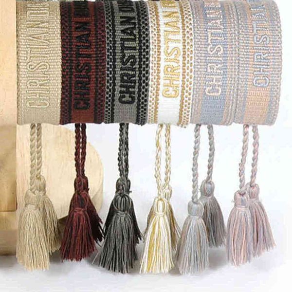 classic fashion brand bangles bracelets luxury women men handmade signature embroidered woven tassel adjustable bracelet jewelry friendship, Black
classic fashion brand bangles bracelets luxury women men handmade signature embroidered woven tassel adjustable bracelet jewelry friendship, Black