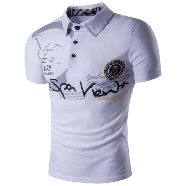 letter graphic print short sleeve polo shirt mens personality fashion 220615, White;black
letter graphic print short sleeve polo shirt mens personality fashion 220615, White;black