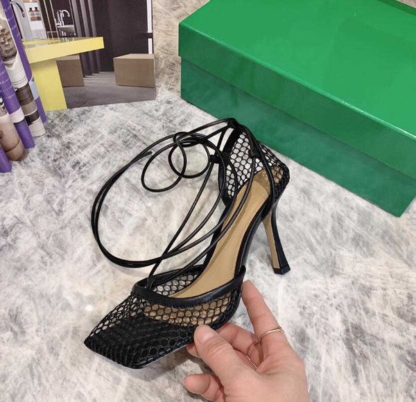 2022 spring and summer new sandals high heels women's square head mesh breathable stiletto she, Black
2022 spring and summer new sandals high heels women's square head mesh breathable stiletto she, Black