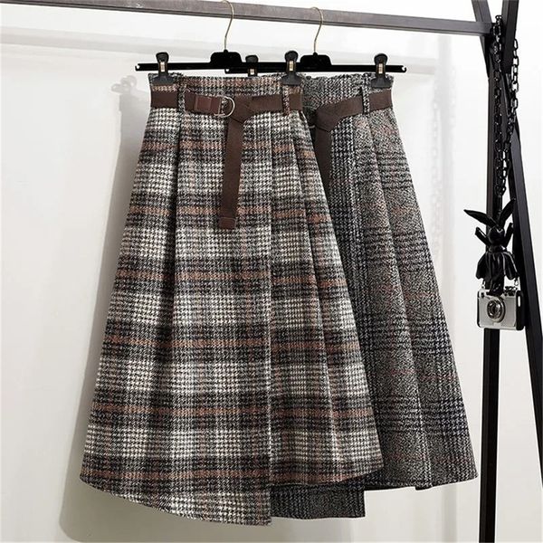 autumnwomenplaidirregularwoolmidiskirtspleatedsashesenglandstyntagewarma-linelongskirtfaldasmujermoda 220401, Black
autumnwomenplaidirregularwoolmidiskirtspleatedsashesenglandstyntagewarma-linelongskirtfaldasmujermoda 220401, Black