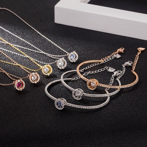 luxury crystal smart round titanium steel necklace designer fashion jump bracelet charm girl jewelry valentine's day ladies friends bir, Silver
luxury crystal smart round titanium steel necklace designer fashion jump bracelet charm girl jewelry valentine's day ladies friends bir, Silver