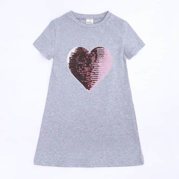 with the same summer girls dress sequin love short sleeve childrens skirt 220614, Red;yellow
with the same summer girls dress sequin love short sleeve childrens skirt 220614, Red;yellow