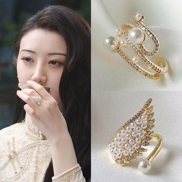 new angel wings open stones ring female ins trendy cold niche design net red style ring wholesale, Silver
new angel wings open stones ring female ins trendy cold niche design net red style ring wholesale, Silver