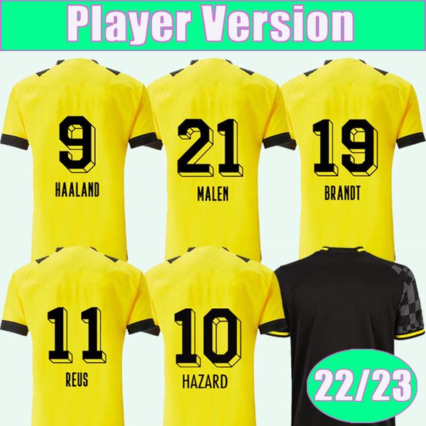 22 23 reus hazard haaland player version soccer jerseys brandt malen reyna bellingham meunier kamara home away 3rd football shirts short sle, Black;yellow
22 23 reus hazard haaland player version soccer jerseys brandt malen reyna bellingham meunier kamara home away 3rd football shirts short sle, Black;yellow