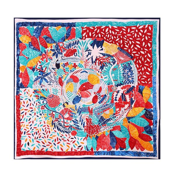 pobing 100% twill scarf women fashion foulard neckerchief multicolor leaf print scarves large square neck wrap new beach towel 130275l, Blue;gray
pobing 100% twill scarf women fashion foulard neckerchief multicolor leaf print scarves large square neck wrap new beach towel 130275l, Blue;gray