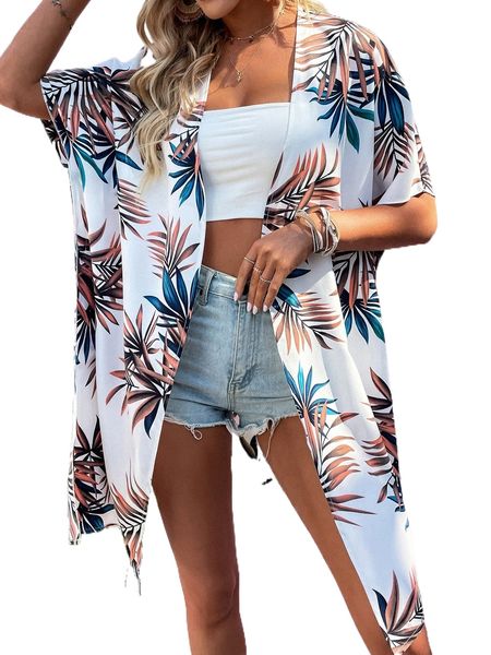 tropical print kimono 78ig#, White;black
tropical print kimono 78ig#, White;black