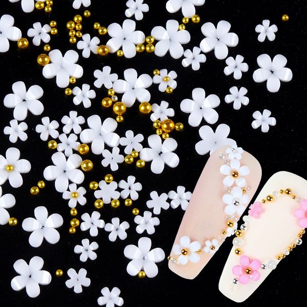 about 200pcs 3d acrylic flower nail parts decoration mixed beads gems charms kawaii nail supplies for professional accessories 226, Silver;gold
about 200pcs 3d acrylic flower nail parts decoration mixed beads gems charms kawaii nail supplies for professional accessories 226, Silver;gold