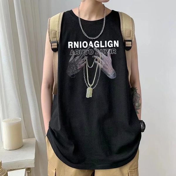 mens tank 2022 new summer loose korean fashion print sleeveless tees male breathable harajuku t shirts 2yk style women shirt 0615, White;black
mens tank 2022 new summer loose korean fashion print sleeveless tees male breathable harajuku t shirts 2yk style women shirt 0615, White;black