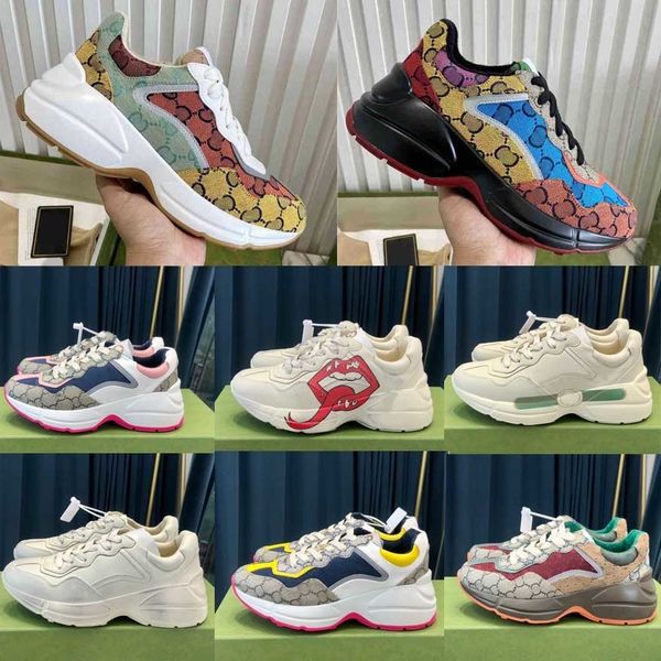 designer rhyton shoes beige men trainers vintage luxury chaussures ladies shoe fashion sneakers wave mouth sneaker with box, Black
designer rhyton shoes beige men trainers vintage luxury chaussures ladies shoe fashion sneakers wave mouth sneaker with box, Black