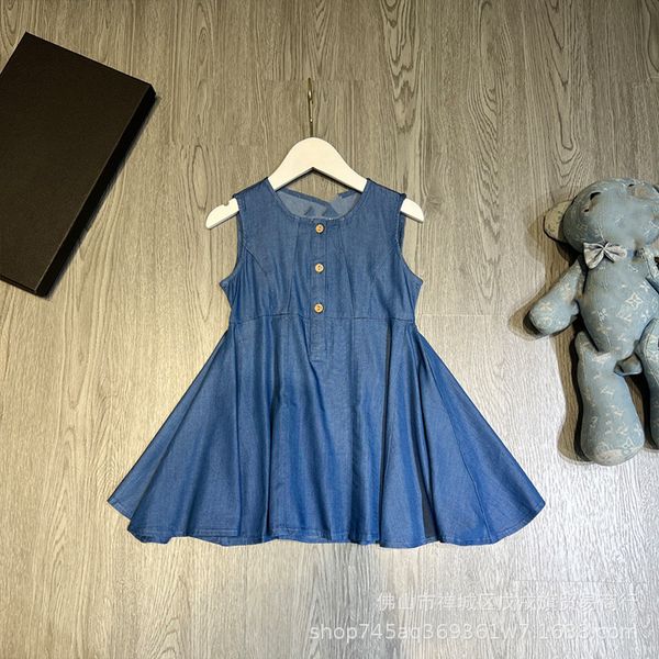 korean sleeveless soft denim children's denim skirt playful comfortable vest skirt korean solid color casual skirt, White
korean sleeveless soft denim children's denim skirt playful comfortable vest skirt korean solid color casual skirt, White
