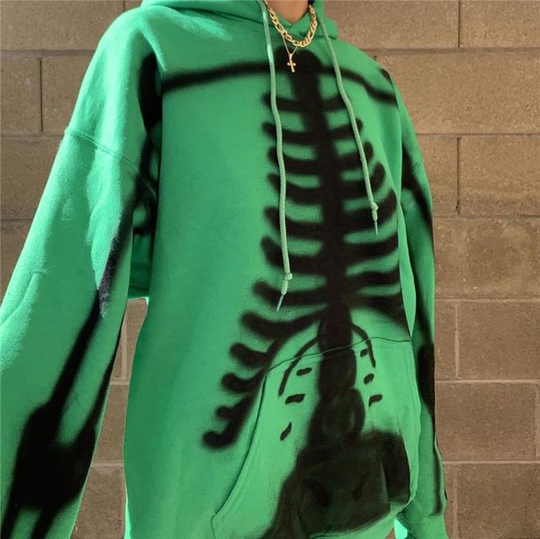 women's hoodies & sweatshirts female fashion streetwear sweatshirt skeleton print pullovers loose long sleeve with pocket fall springw, Black
women's hoodies & sweatshirts female fashion streetwear sweatshirt skeleton print pullovers loose long sleeve with pocket fall springw, Black
