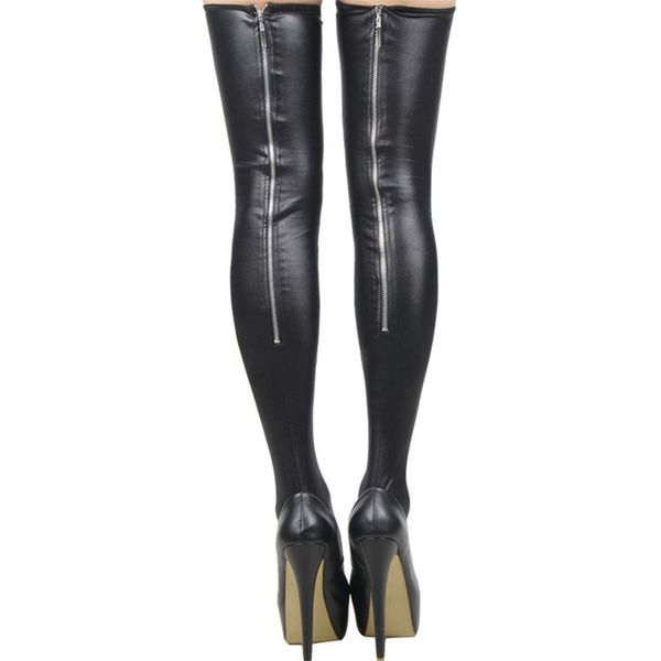 costumes wetlook zipper stockings leg wear women clubwear pvc latex stockings faux leather fetish costumes erotic bodystocking, Black
costumes wetlook zipper stockings leg wear women clubwear pvc latex stockings faux leather fetish costumes erotic bodystocking, Black