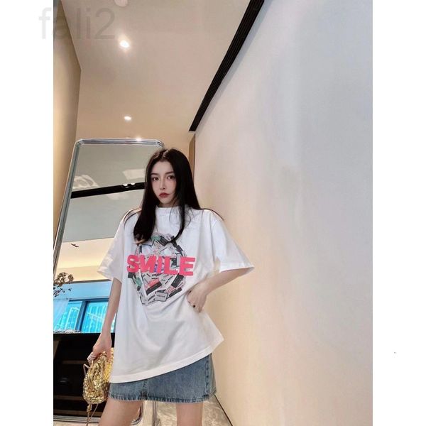 women's t-shirt designer chaopai 22 early spring new niche design letter label printed short sleeve t-shirt for women loose and versati, White
women's t-shirt designer chaopai 22 early spring new niche design letter label printed short sleeve t-shirt for women loose and versati, White