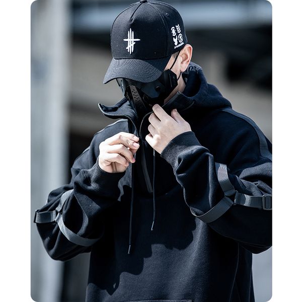 autumn winter ribbon cotton hoodies men's clothes harajuku streetwear hooded sweatshirt oversize hiphop half zipper loose 220816, Black
autumn winter ribbon cotton hoodies men's clothes harajuku streetwear hooded sweatshirt oversize hiphop half zipper loose 220816, Black