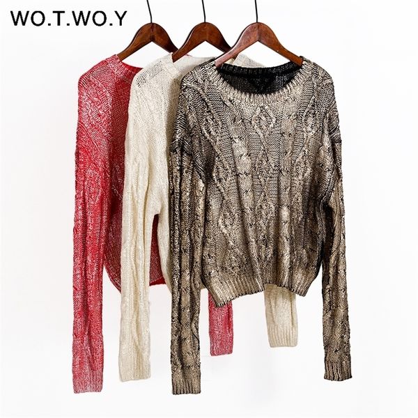 wotwoy autumn winter shiny gold stamp crisscross knitted women sweaters casual soft oneck long sleeve pullover women t200607, White;black
wotwoy autumn winter shiny gold stamp crisscross knitted women sweaters casual soft oneck long sleeve pullover women t200607, White;black