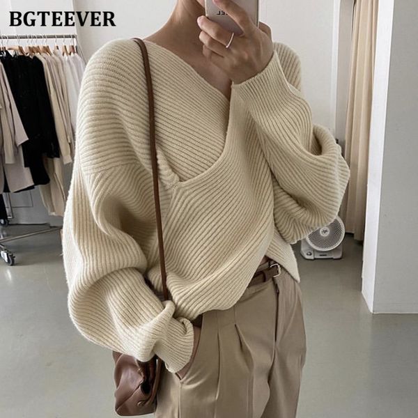 stylish thick warm v-neck female pullover sweater autumn winter chic cross loose women jumpers knitwear 2022, White;black
stylish thick warm v-neck female pullover sweater autumn winter chic cross loose women jumpers knitwear 2022, White;black