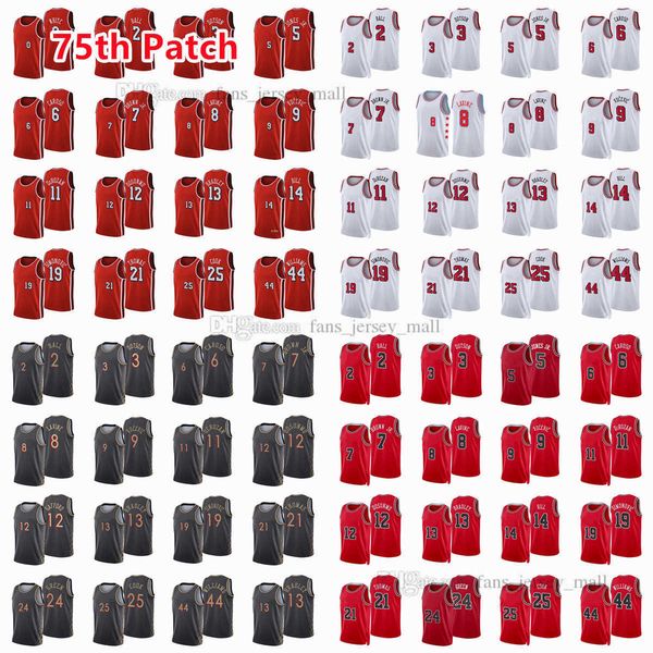 printed 75th patch city basketball jerseys 9 nikola 11 demar vucevic derozan 8 zach 2 lonzo lavine ball thompson caruso williams white brown, Black;red
printed 75th patch city basketball jerseys 9 nikola 11 demar vucevic derozan 8 zach 2 lonzo lavine ball thompson caruso williams white brown, Black;red