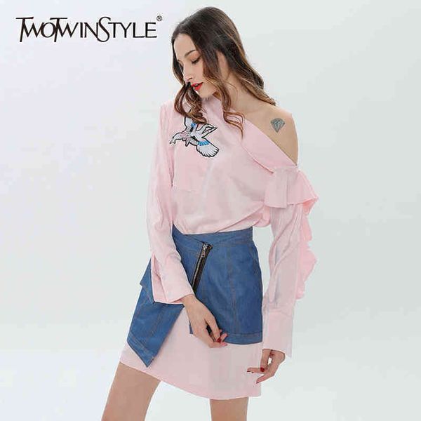 skirt two piece set for women embroidery off shoulder ruffles mini dress with high waist irregular skirts 210423, White
skirt two piece set for women embroidery off shoulder ruffles mini dress with high waist irregular skirts 210423, White