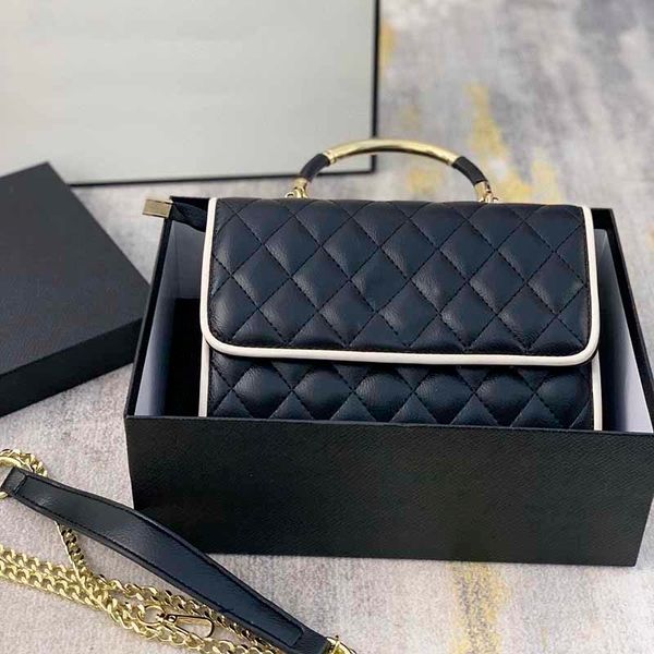 21cm womens vintage tote bags genuine leather aged black crossbody bag gold-tone metal handle chain handbag diamond quilting white trim shou
21cm womens vintage tote bags genuine leather aged black crossbody bag gold-tone metal handle chain handbag diamond quilting white trim shou