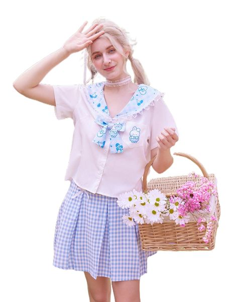 kawaii cartoon graphic bow detail blouse 07uy#, White
kawaii cartoon graphic bow detail blouse 07uy#, White