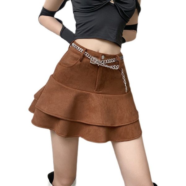 skirts streetwear chain sashes y2k mini skirt women fashion korean aesthetic double ruffle pleated cake girl brown 2022 fall, Black
skirts streetwear chain sashes y2k mini skirt women fashion korean aesthetic double ruffle pleated cake girl brown 2022 fall, Black