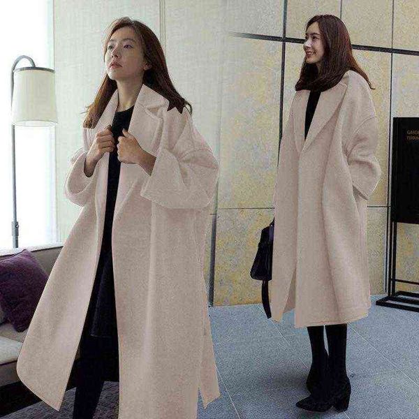 women's trench coats autumn and winter woolen coat thickened large loose medium long wear t220809, Tan;black
women's trench coats autumn and winter woolen coat thickened large loose medium long wear t220809, Tan;black