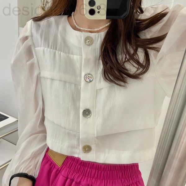 women's blouses & shirts designer sp original french style bubble sleeve shirt women's spring long sleeve shell button short sunsc, White
women's blouses & shirts designer sp original french style bubble sleeve shirt women's spring long sleeve shell button short sunsc, White
