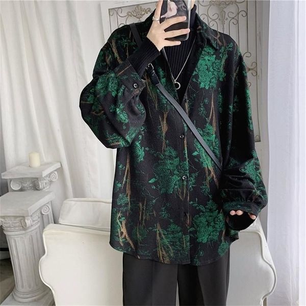 shirt men spring autumn retro retro temperament rose printed long-sleeve shirts korean fashion loose male casual oversized coat 220330, White;black
shirt men spring autumn retro retro temperament rose printed long-sleeve shirts korean fashion loose male casual oversized coat 220330, White;black
