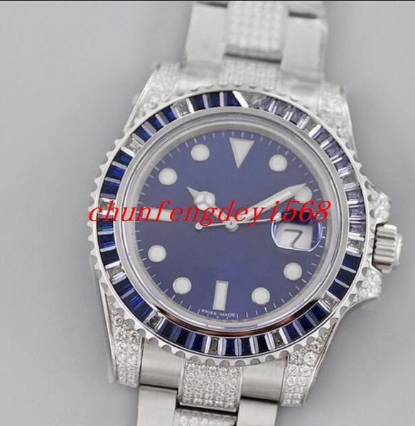 n factory blue dial man watches 116659 automatic 3135 movement mens watch colorful blue bezel full diamond 904l steel bracelet sapphire crys, Slivery;brown
n factory blue dial man watches 116659 automatic 3135 movement mens watch colorful blue bezel full diamond 904l steel bracelet sapphire crys, Slivery;brown