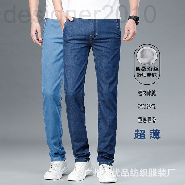 men's jeans designer summer ultra-thin jeans men's straight tube loose silk lessel business high-end middle-aged dad pants 8ixq, Blue
men's jeans designer summer ultra-thin jeans men's straight tube loose silk lessel business high-end middle-aged dad pants 8ixq, Blue