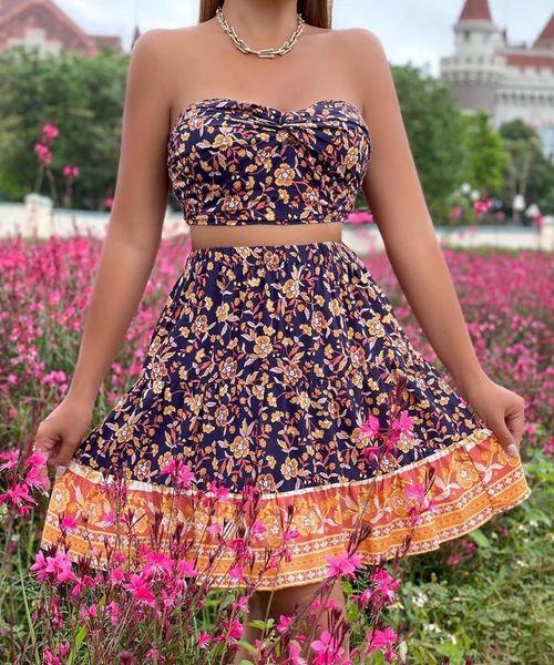 work dresses 2022 women's dress sets summer sleeveless two pieces mini boho rayon black printing strapless sexy, White;black
work dresses 2022 women's dress sets summer sleeveless two pieces mini boho rayon black printing strapless sexy, White;black