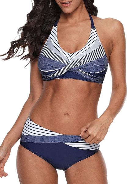 sporty two piece swimsuits halter push up bathing suits athletic swimwear for women h5tt#, White;black
sporty two piece swimsuits halter push up bathing suits athletic swimwear for women h5tt#, White;black