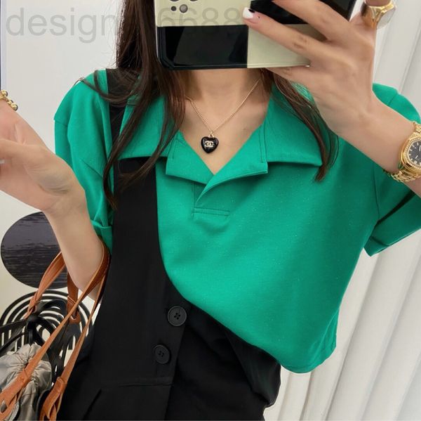 women's t-shirt designer sp original polo collar short sleeve t-shirt women's spring and summer net version solid color loose fash, White
women's t-shirt designer sp original polo collar short sleeve t-shirt women's spring and summer net version solid color loose fash, White