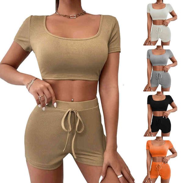 women's two piece pants 2022 summer women's wear solid color exposed navel suit square neck drawstring tight ebrq, White
women's two piece pants 2022 summer women's wear solid color exposed navel suit square neck drawstring tight ebrq, White