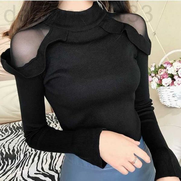 women's knits & tees designer spring and autumn fashion sweet mesh stitching half high neck long sleeve sweater slim fit women's b, White
women's knits & tees designer spring and autumn fashion sweet mesh stitching half high neck long sleeve sweater slim fit women's b, White