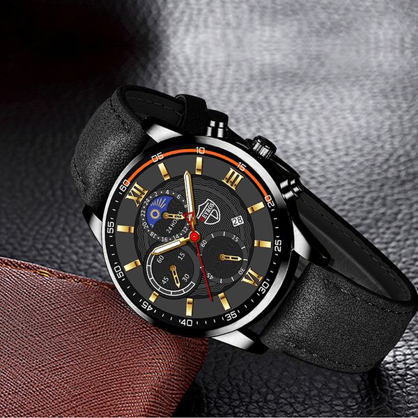 men sport watch stainless steel quartz wristwatch man business casual simple leather bracelet male luminous clock watches, Slivery;brown
men sport watch stainless steel quartz wristwatch man business casual simple leather bracelet male luminous clock watches, Slivery;brown