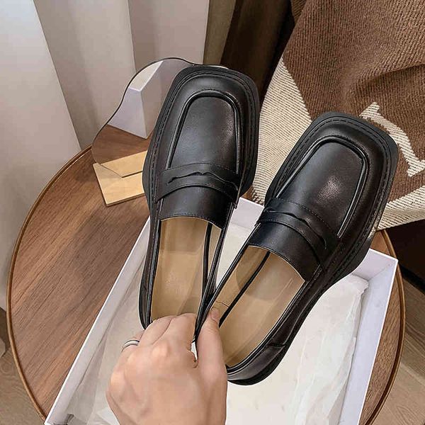 boots british style loafer shoes women's thick soles spring super soft increased leather white trend t1jr, Black
boots british style loafer shoes women's thick soles spring super soft increased leather white trend t1jr, Black